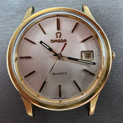 Omega Constellation Watch Men 36mm Champagne Dial Gold Plated Date Cal 1342 Runs1