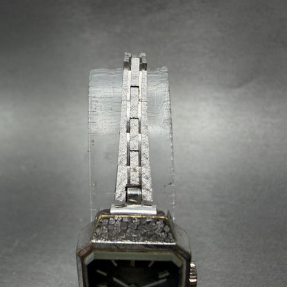 Seiko Special Tank Watch Women 18mm Green Dial Silver Tone Manual 1140-3170 Runs4