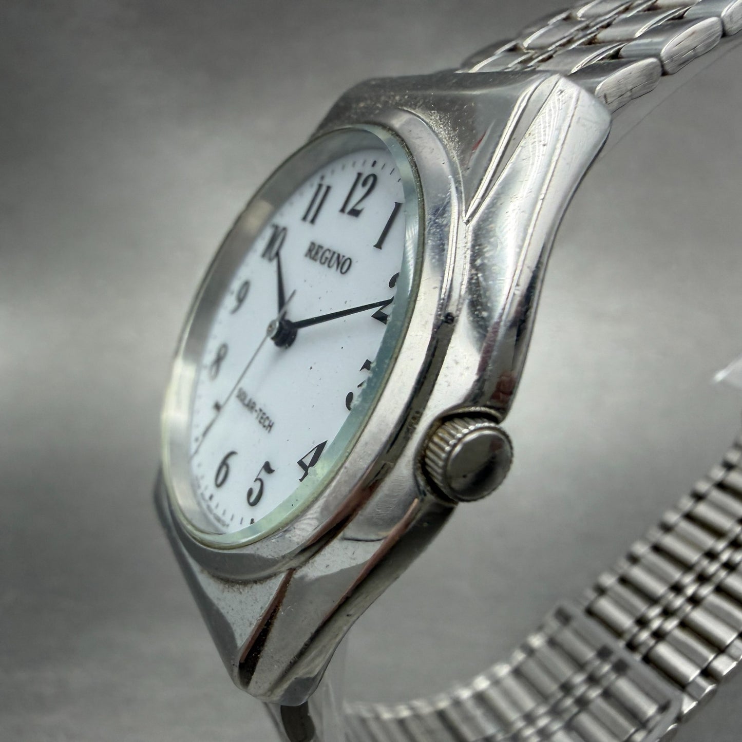 Citizen Reguno Solar Watch Men 35mm White Dial Silver Tone E031-T017215 Runs2
