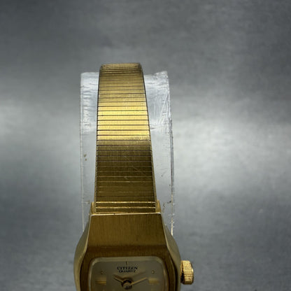 Citizen CQ Watch Women 16mm Champagne Dial Gold Tone 3220326170 New Battery4