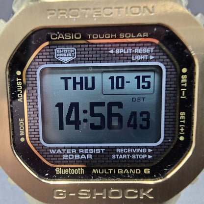 Casio G-Shock GMW-BZ5000 Watch Men 44mm Gold Atomic Solar Alarm Octagon Works2