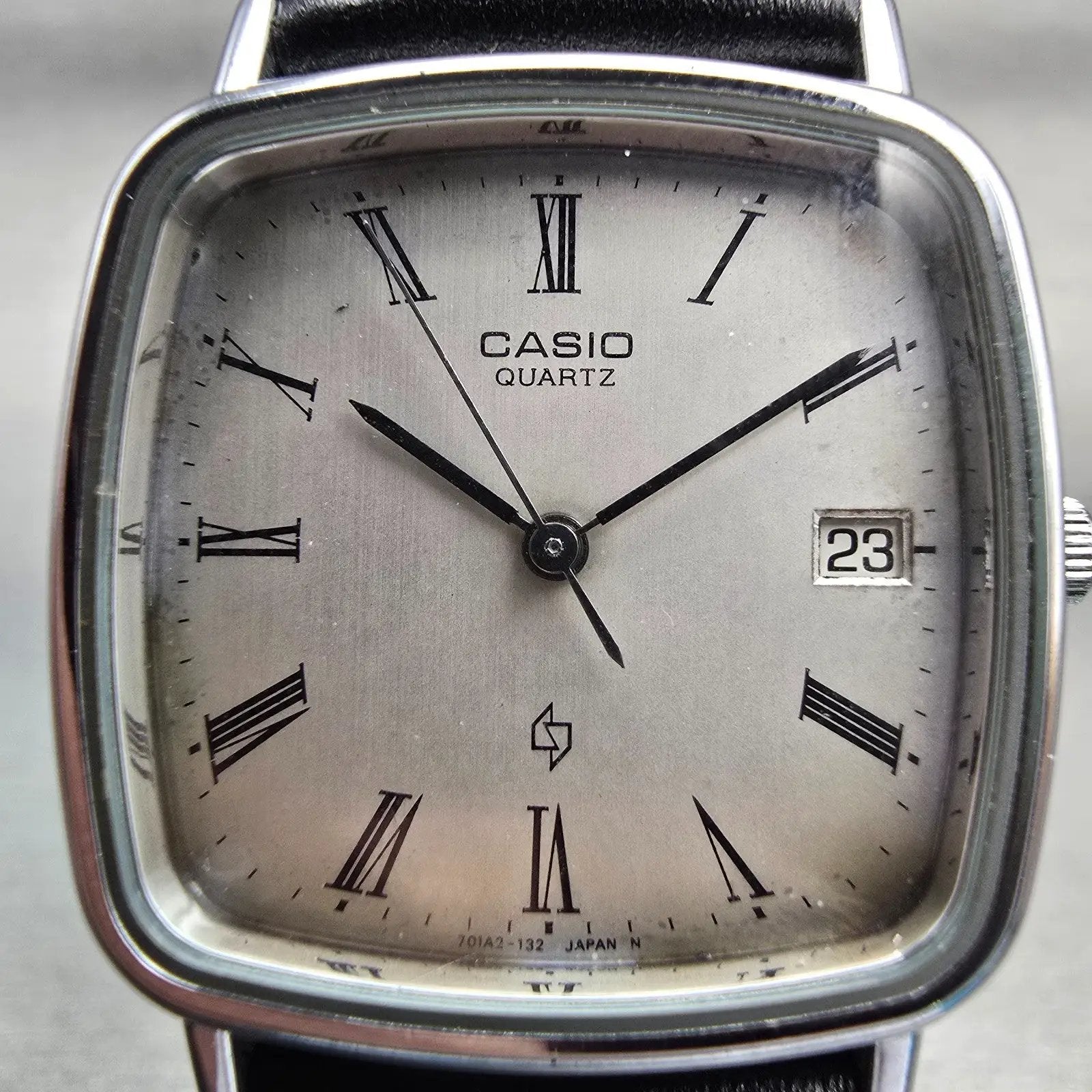 Casio Watch Men 29mm Silver Dial Silver Tone Date Rectangle MQ-502 New Battery1