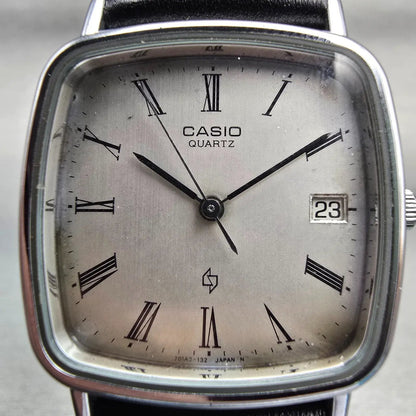 Casio Watch Men 29mm Silver Dial Silver Tone Date Rectangle MQ-502 New Battery1