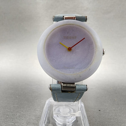 Tissot Rock Watch Women 30mm Blue Stone Dial Stone Case Round R150 New Battery7