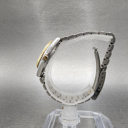 Seiko SQ Watch Women 24mm Gold Dial Two Tone Daydate Round 3E230A60 New Battery7