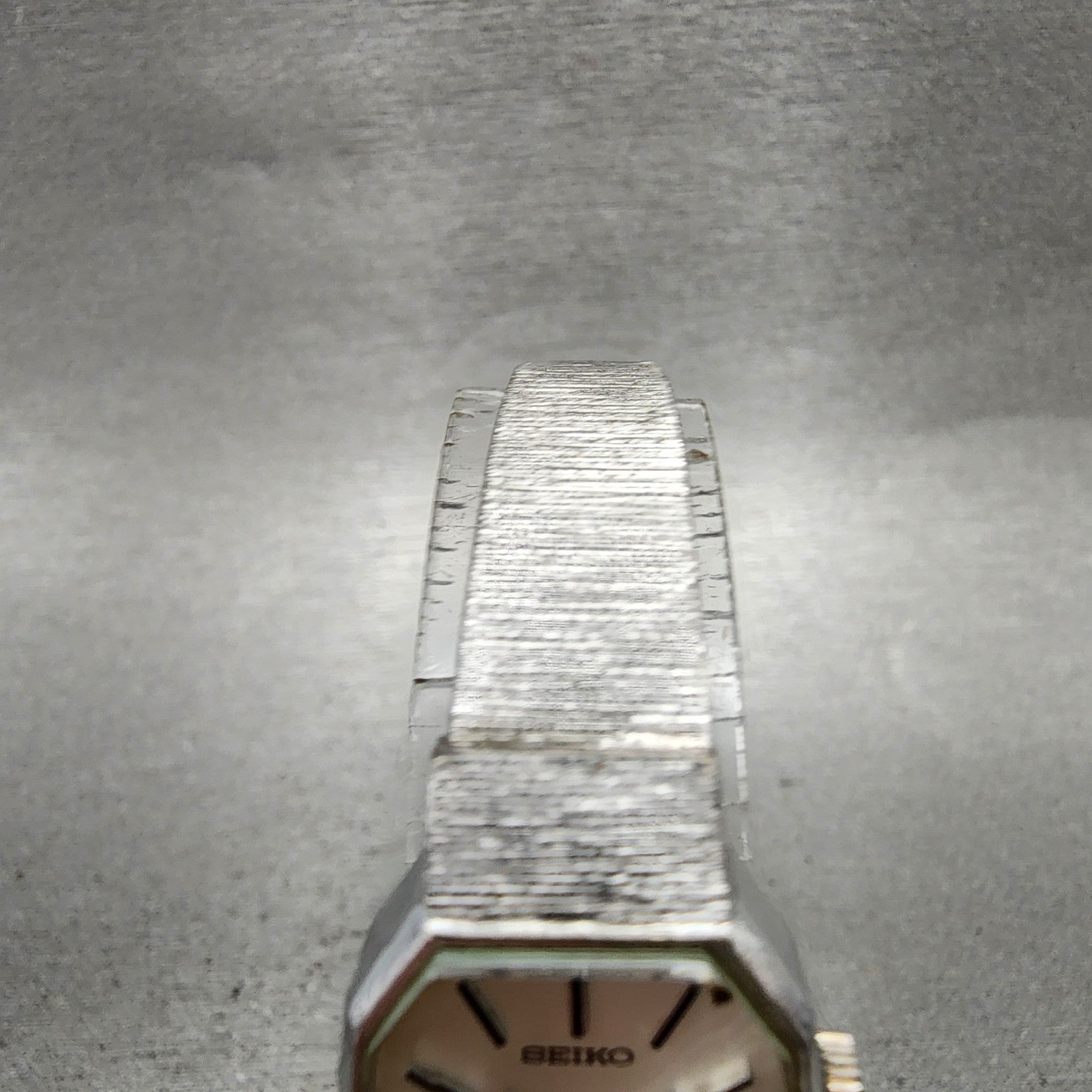 Seiko Tank Watch Women 18mm Silver Dial Silver Tone Octagon Manual 113770 Runs4