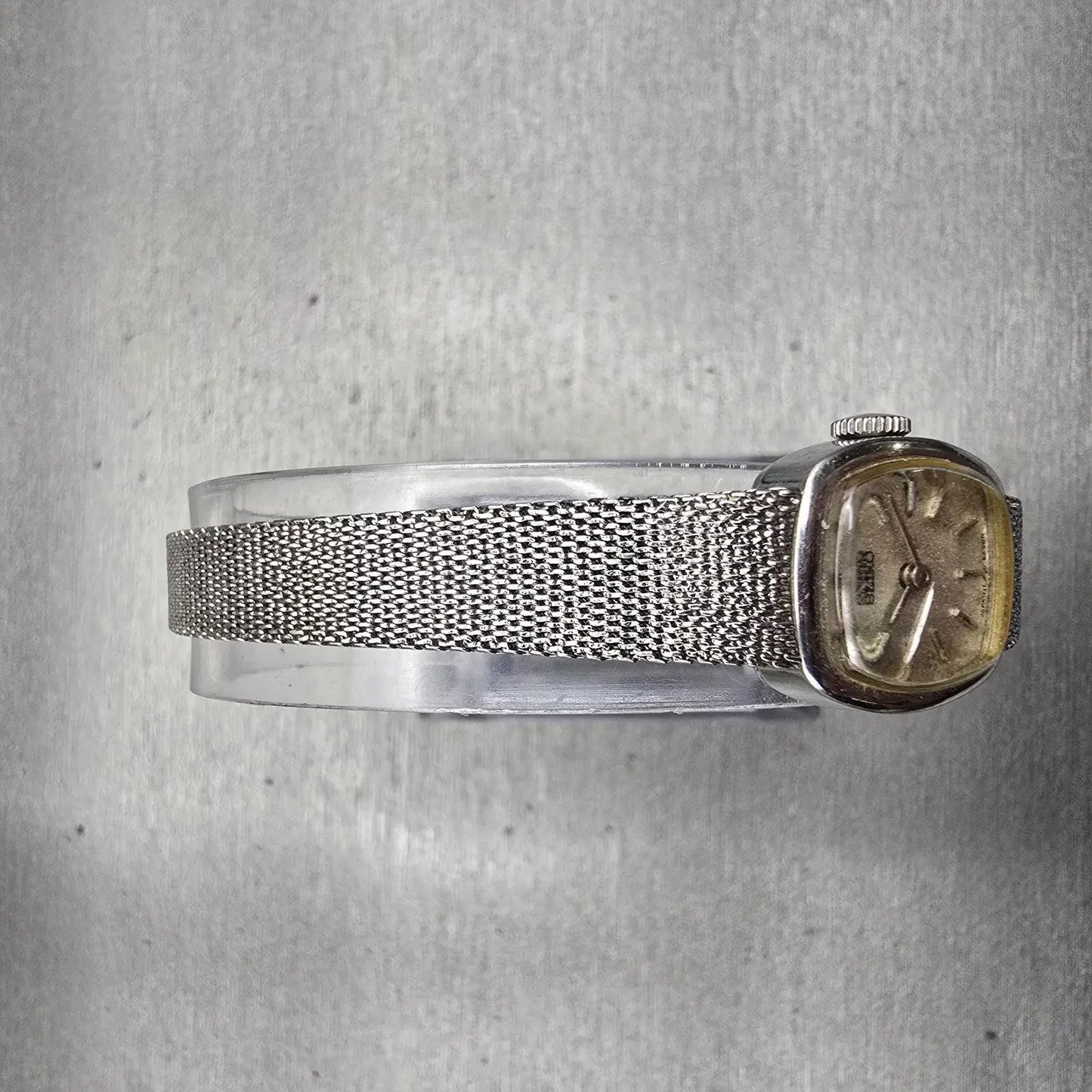 Seiko Watch Women 16mm Silver Dial Silver Tone Rectangle 11-5189 Works Vintage4