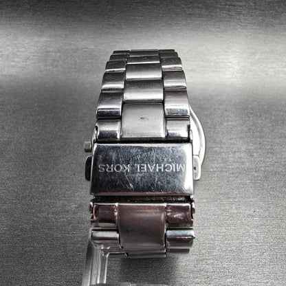 Michael Kors Runway Watch Women 42mm Silver Dial Silver MK-3178 New Battery7