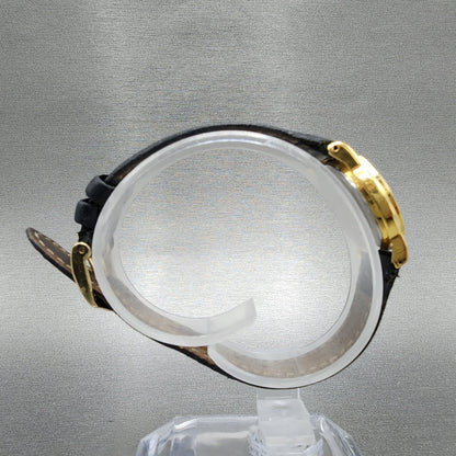 VTG Seiko Watch Women 22mm Blue Dial Gold Tone Round V701A110 New Battery8