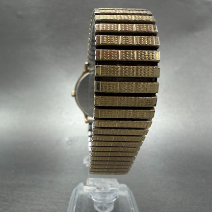 Seiko Spirit Watch Men 33mm White Dial Gold Tone Date Round 5E32-6A3A New Batt 47