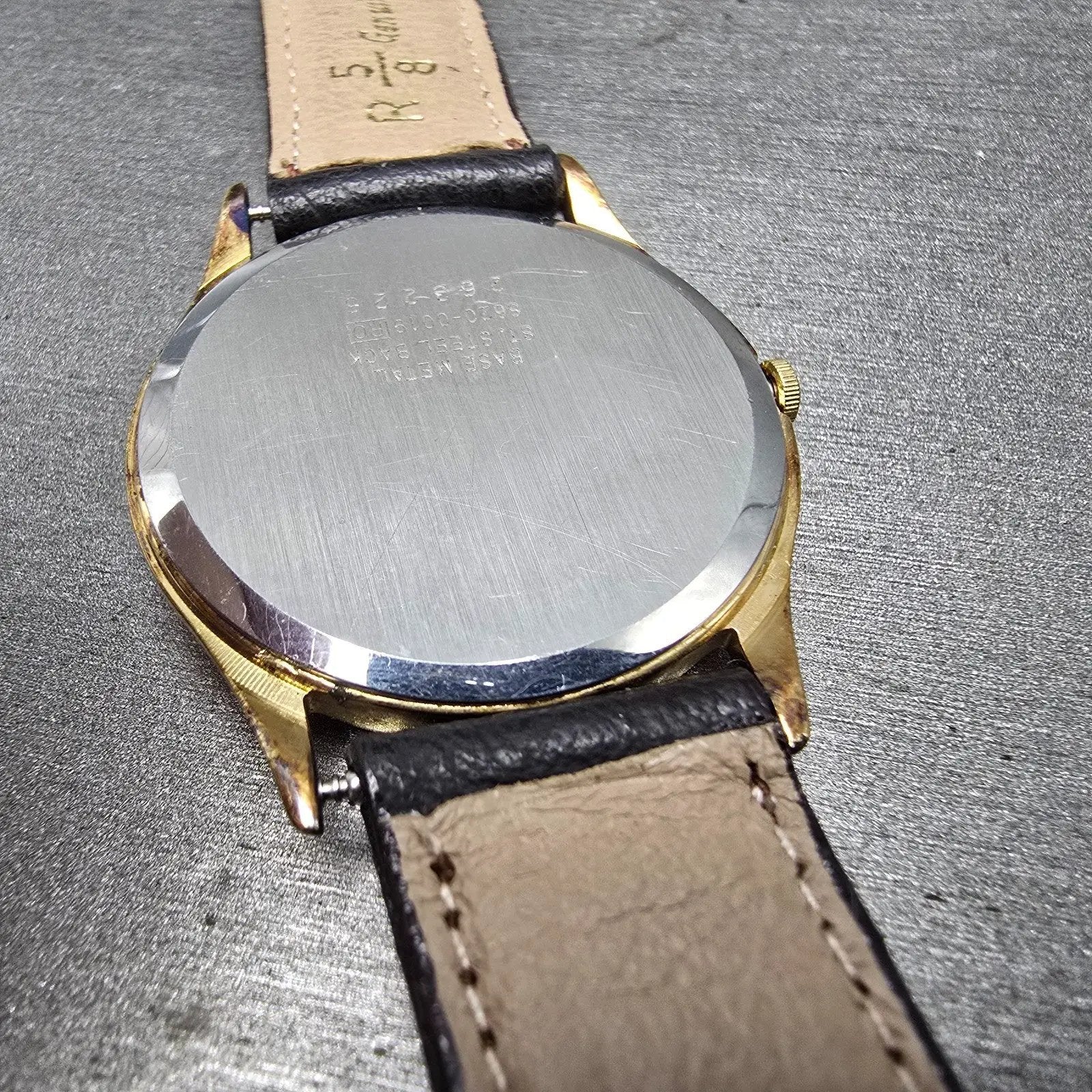 Seiko Watch Men 32mm White Dial Gold Tone Round 8620-0019 PARTS Vintage15