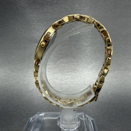 Elgin Watch Women 18mm Black Dial Gold Tone Oval Bangle New Battery VC11EG237N6