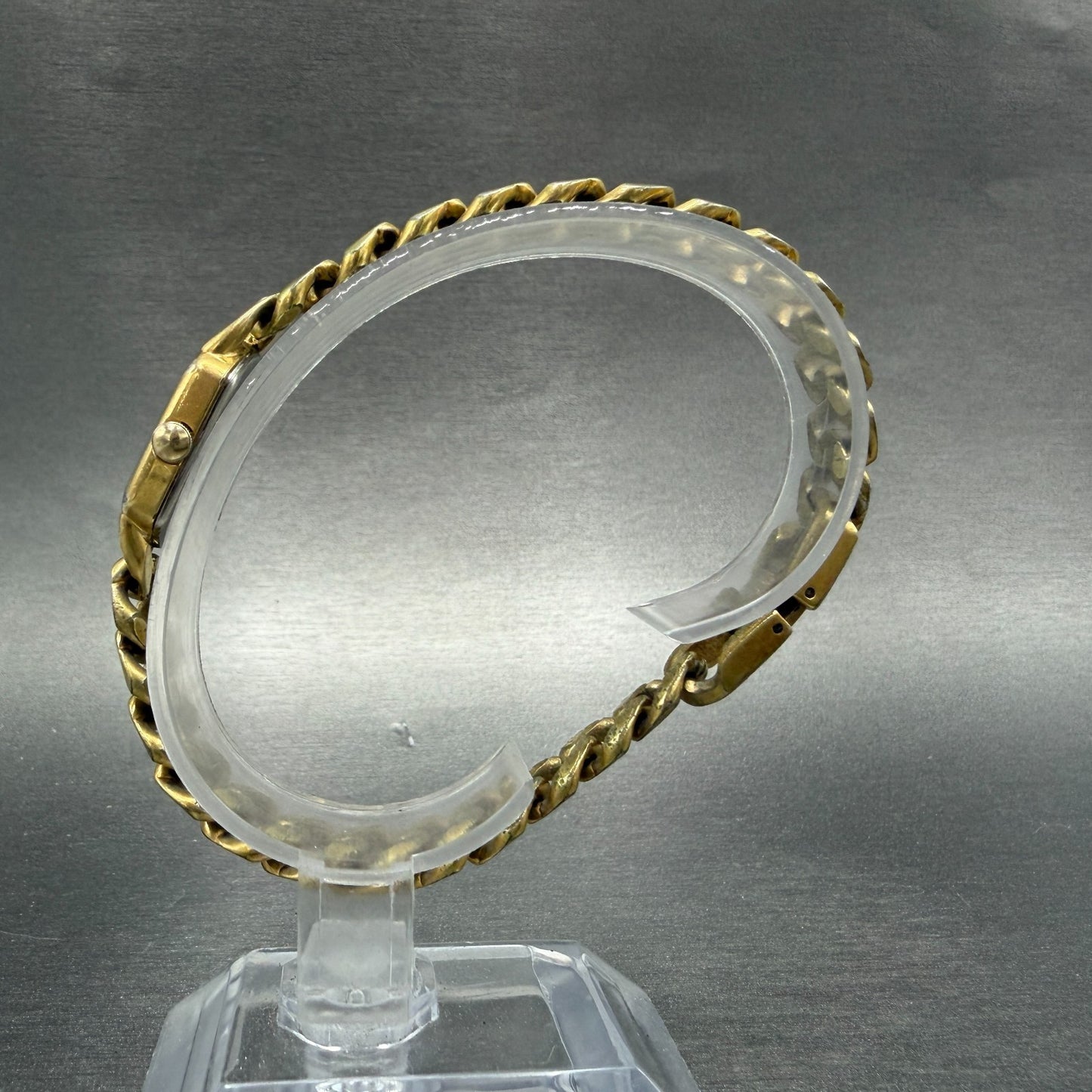 Seiko Watch Women 14mm Champagne Dial Gold Tone Hexagon 2e20-5369 New Battery6