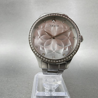 Invicta Wildflower Watch Women 35mm Silver Dial Silver Tone Round New Battery5