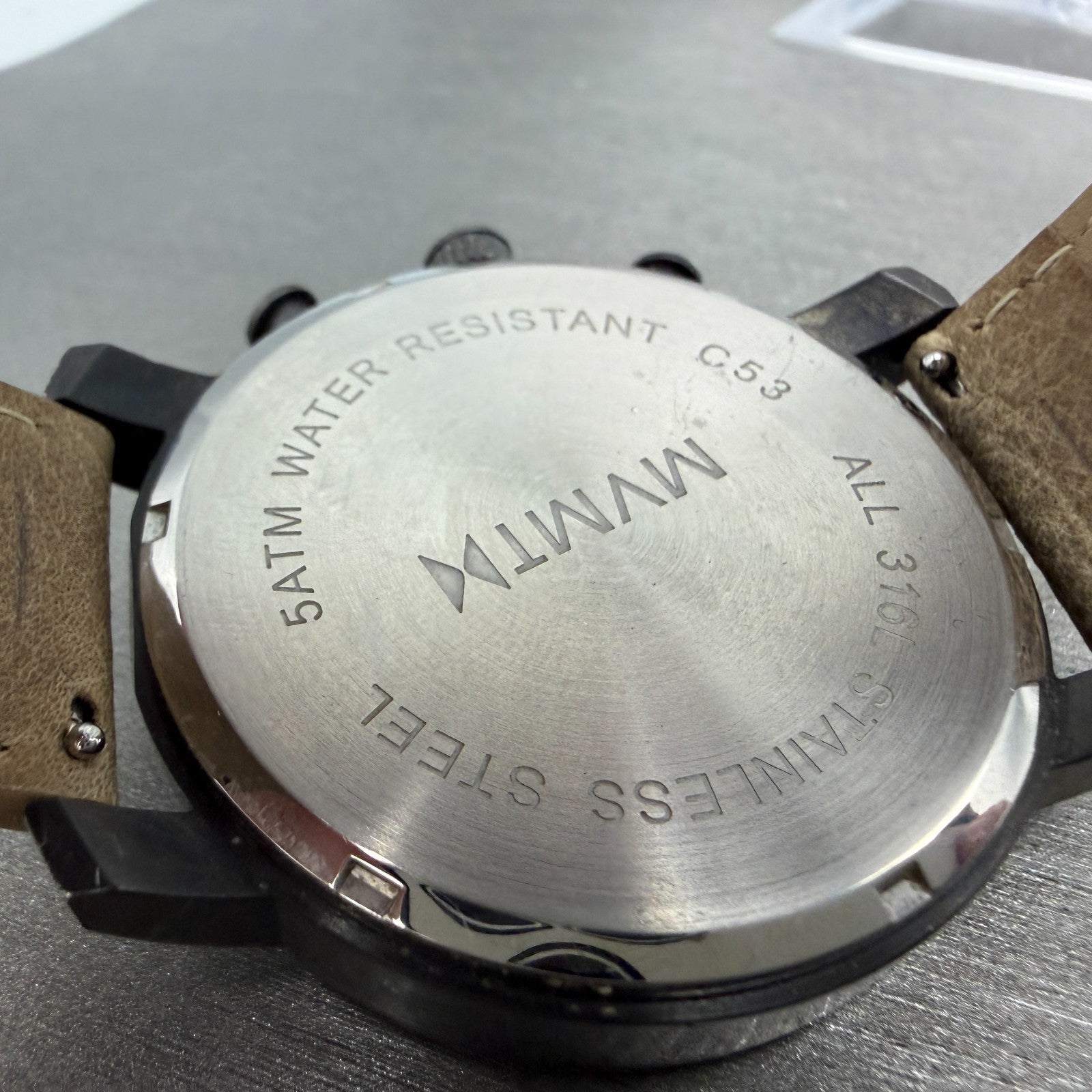 MVMT Chronograph MC02 Watch Men 45mm Black Dial Black Tone Date Round New Batter9