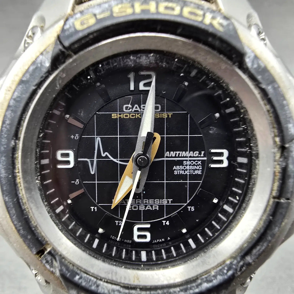 Casio G-Shock GC-2000 Watch Men 45mm Black Dial Black Silver Round VTG PARTS2