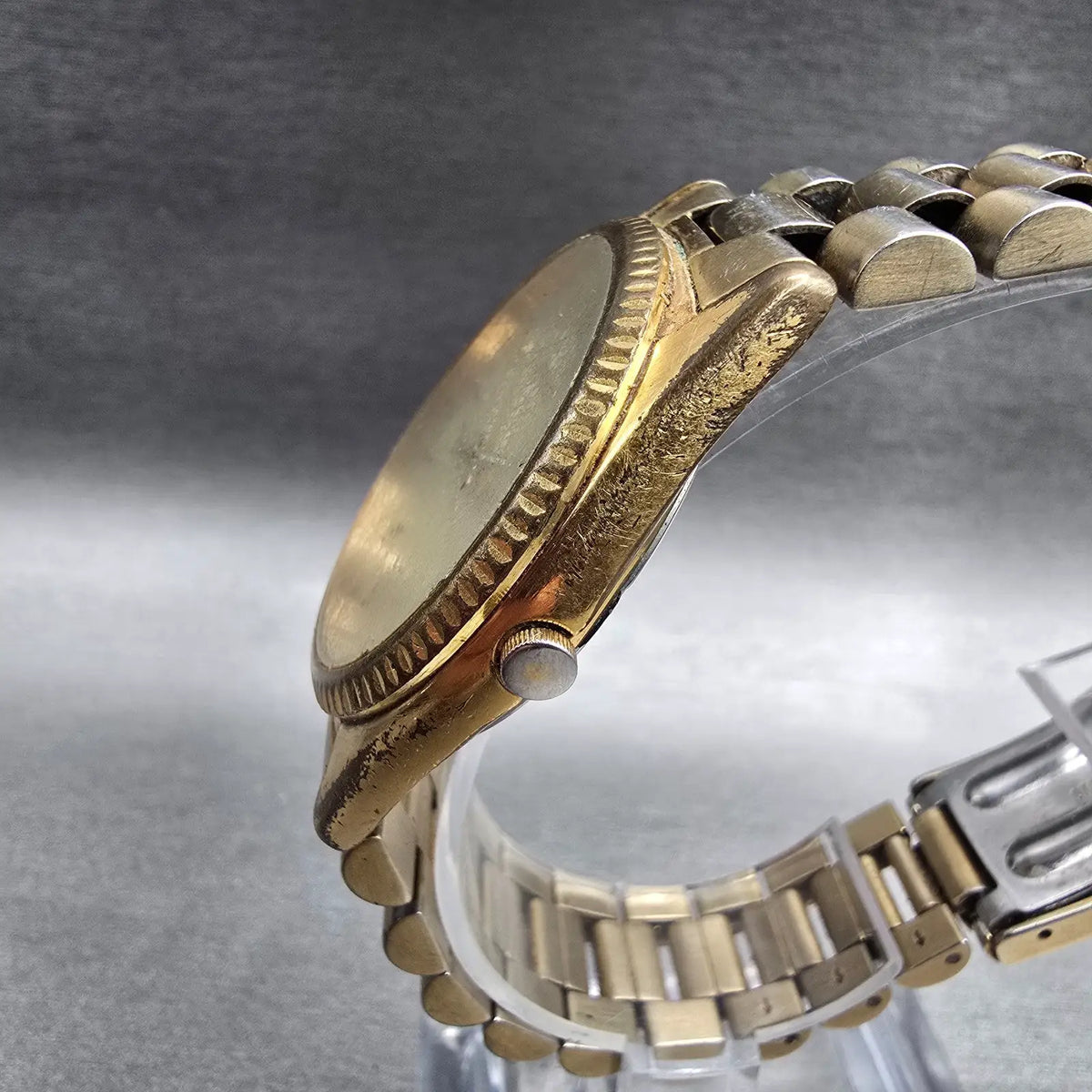 Seiko President Watch Men 35mm Champagne Dial Gold Tone 7N43-8111 New Battery2