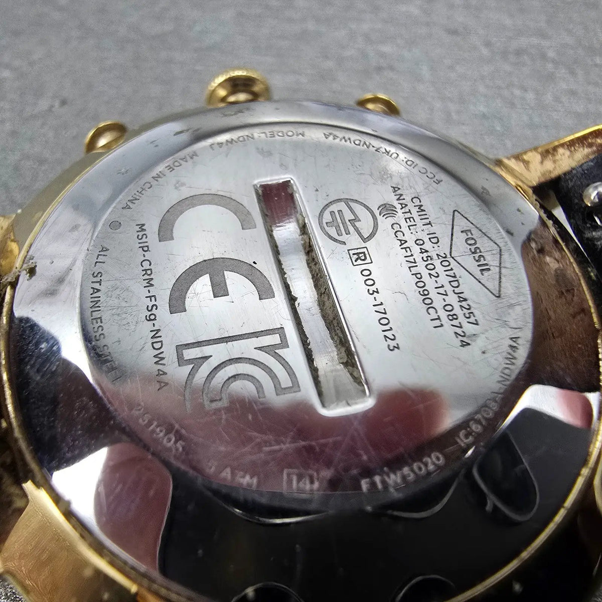 Fossil Jacqueline Hybrid Watch Women 36mm White Dial Gold FTW5020 New Battery9