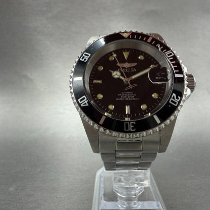 Invicta Pro Diver Watch Men 40mm Black Dial Silver Tone Date 8926 Automatic Runs5