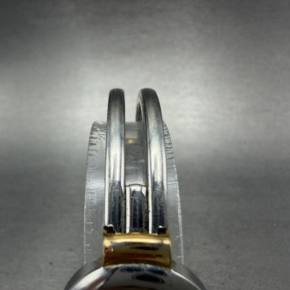 Movado Harmony Watch Women 23mm Black Dial Two Tone bangle Round New Battery NH14