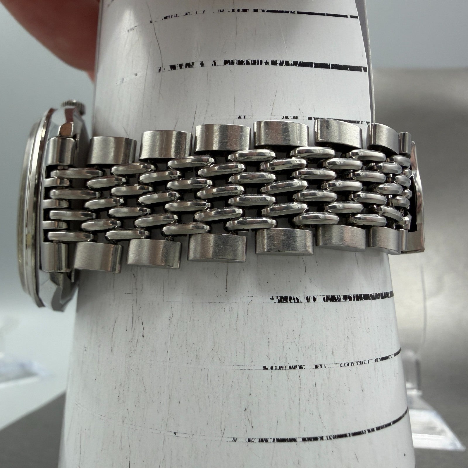 Seiko Lord Matic Watch Men 36mm Silver Dial Silver Tone Round 5601-9000 PARTS15
