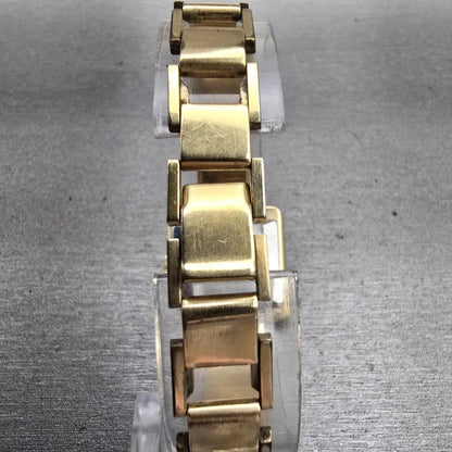 Seiko Watch Women 24mm Black Dial Gold Tone Rectangle 11-3478 Vintage Works7