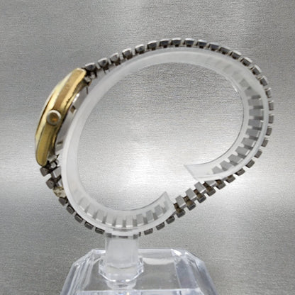 VTG Seiko Watch Women 26mm Cream Dial Gold Tone Daydate Round 26230100 New Batt6
