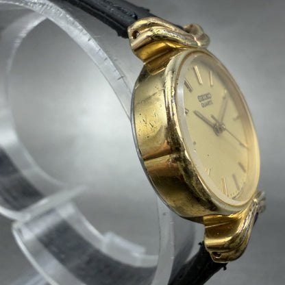 Seiko Watch Women 24mm Champagne Dial Gold Tone Oval 3421-5150 New Battery3
