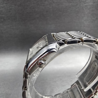 Seiko Tank Watch Women 25mm White Dial Silver Tone Rectangle 1N00-0PT0 New Batt2