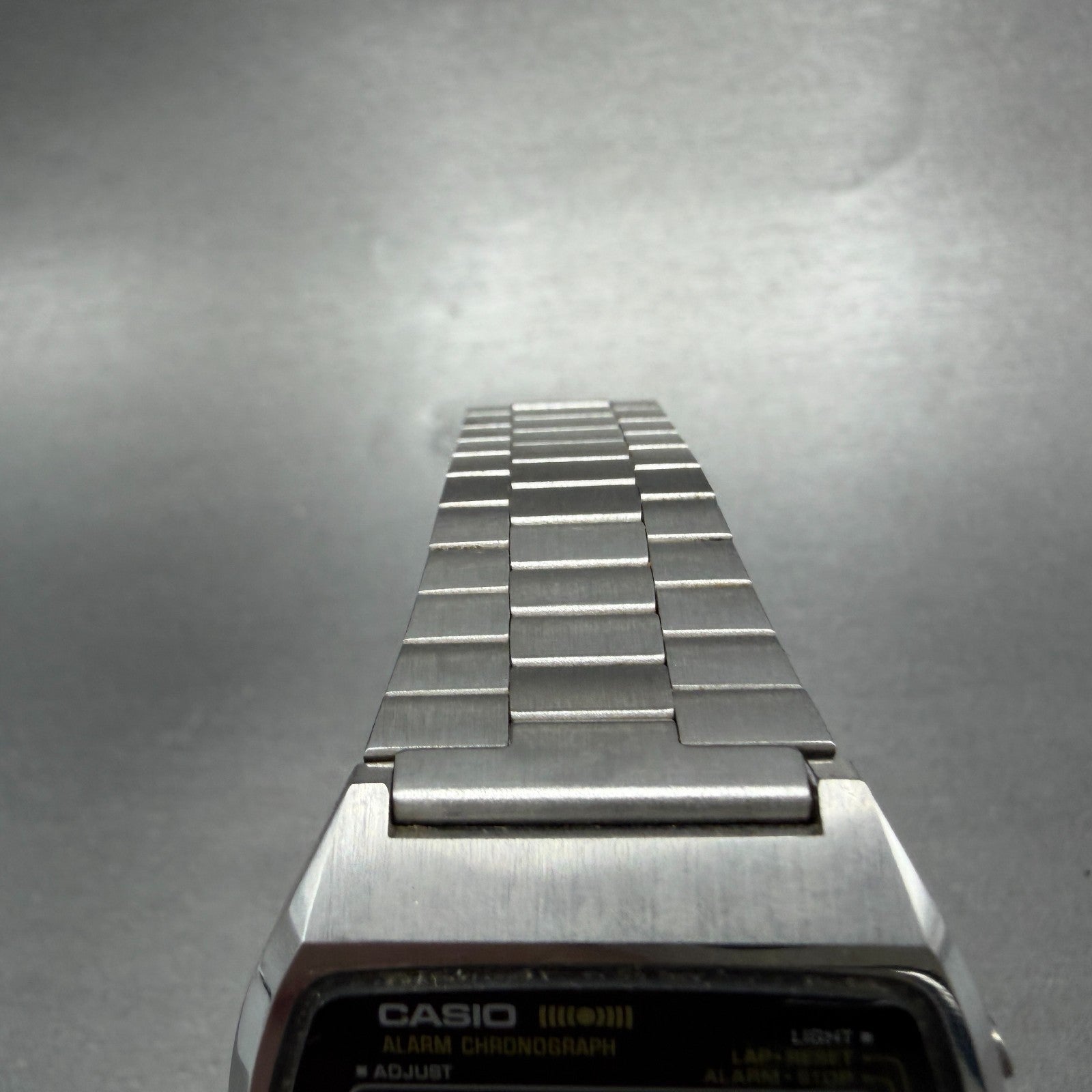 Casio 83QS-27 Watch Men 36mm Black Dial Silver Tone Alarm Chrono New Batt ABC4