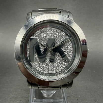 Michael kors Watch Women 38mm Silver Dial Silver Tone Round MK-3375 New battery0