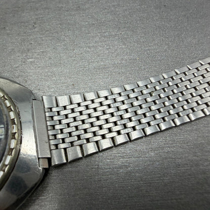 Citizen Alarm Date Watch Men 42mm Black Dial Silver Tone 4-310055 Manual Runs6