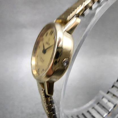Omega De Ville Watch Women 20mm Gold Dial 10K Gold Filled Round 5910040 New bat2