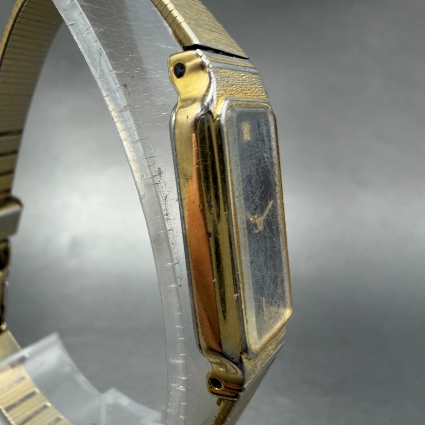 Citizen CQ Tank Watch Women 13mm Black Dial Gold Tone 2250-229932 New Battery3
