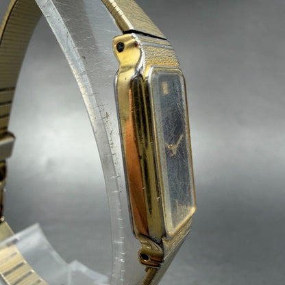 Citizen CQ Tank Watch Women 13mm Black Dial Gold Tone 2250-229932 New Battery3