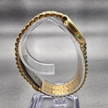 Seiko Dolce Watch Women 24mm Gold Dial Gold Tone Round 4N00-0770 New Battery VTG8