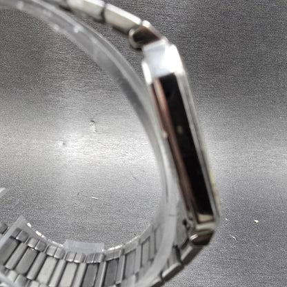 Seiko Tank Watch Men 26mm Gray Dial Gold Tone Rectangle 5P30-5300 PARTS Vintage4