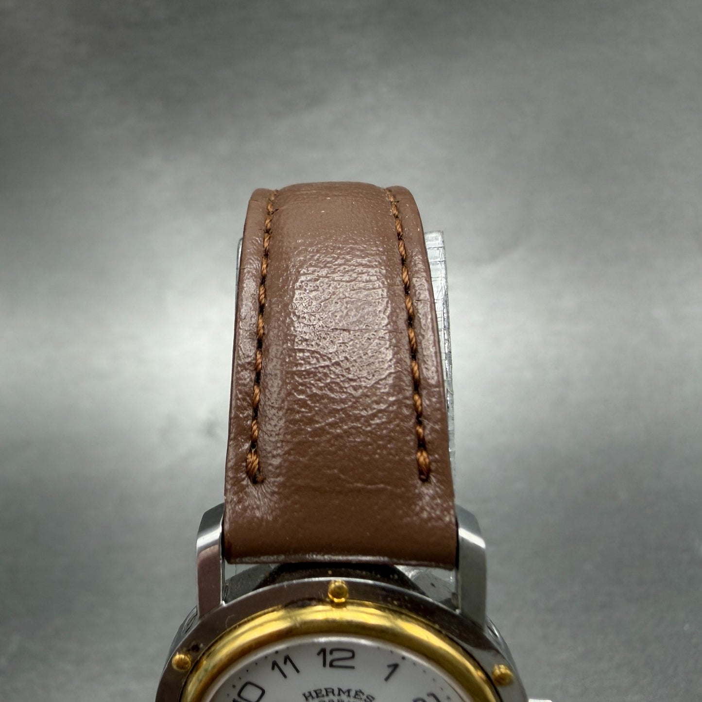 Hermès Clipper watch Women 24mm White Dial Two Tone Date Round New Battery4
