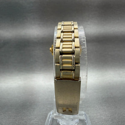 Tissot PR50 Watch Women 24mm Gold Dial Gold Tone Date Round NO CASEBACK PARTS8