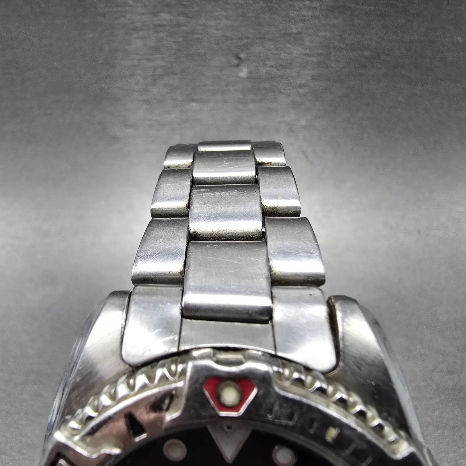 Seiko Pulsar Dive Watch Men 40mm Black Dial Steel READ! Daydate V736-6A60 NewBat5