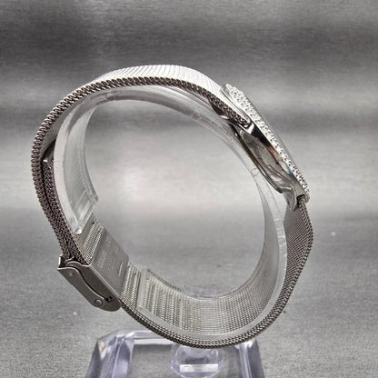 Skagen Steel Watch Women 26mm MOP Dial Silver Tone Gemmed 566XSSS New Battery8