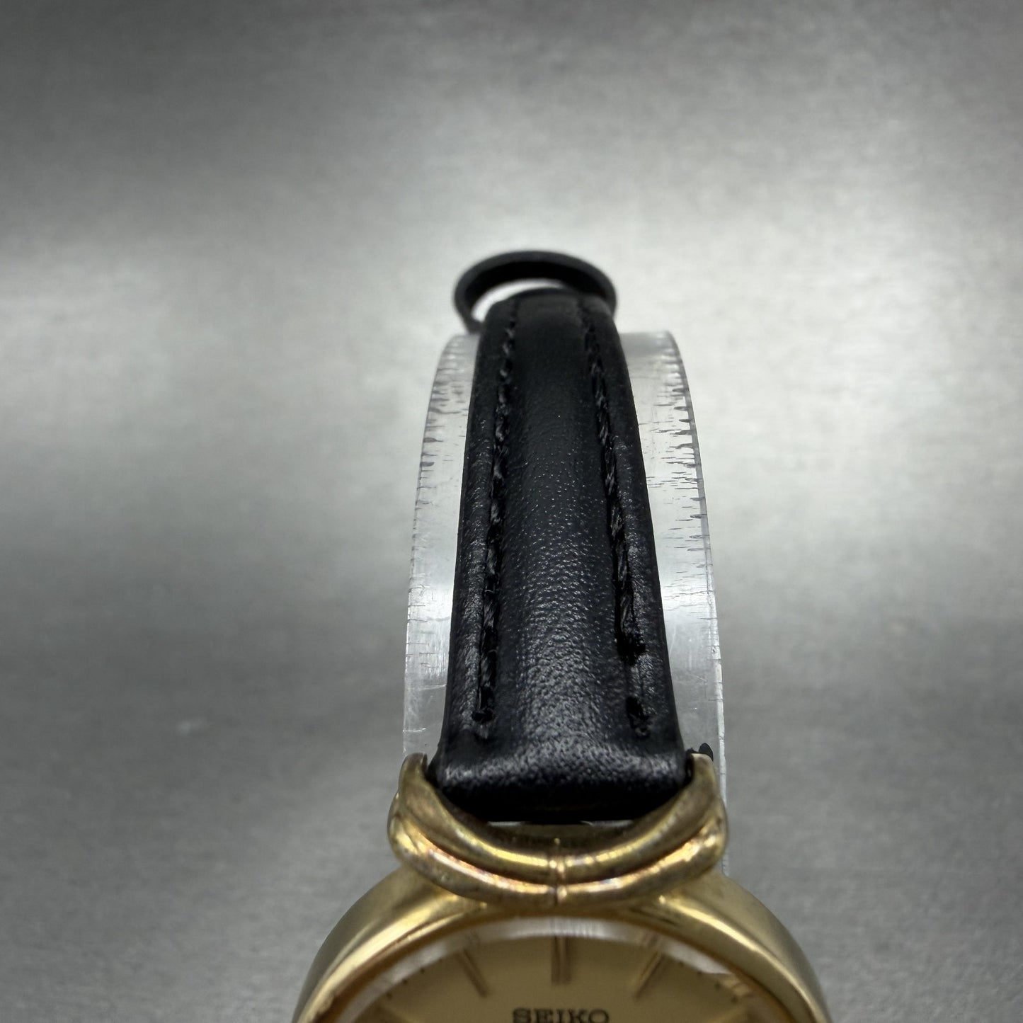 Seiko Watch Women 24mm Champagne Dial Gold Tone Oval 3421-5150 New Battery4