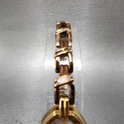Seiko Watch Women 17mm MOP Dial Gold Tone Octagon 1n000ld0 New Battery4