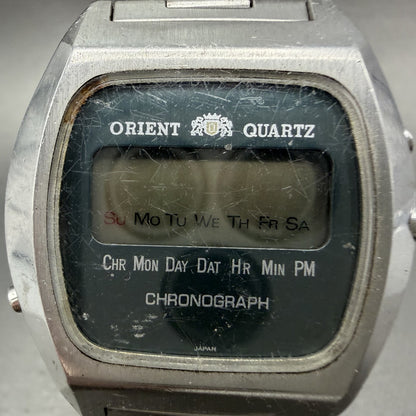 Orient Digital Watch Men 37mm Blue Dial Silver Chronograph TS611125-40 PARTS2