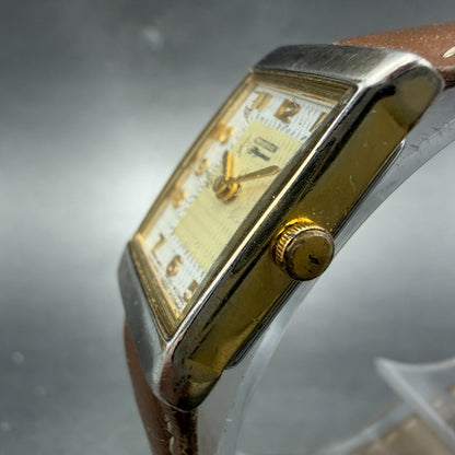 Citizen Elegance Tank Watch Women 18mm White Dial Gold Tone Rectangle New Batt2
