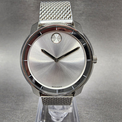 Movado Bold Watch Women 36mm Silver Dial Steel Round 3600241 New Battery0