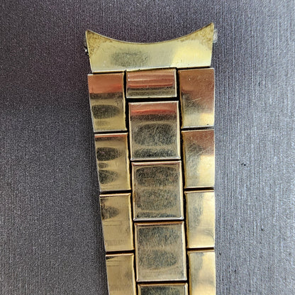 Omega Watch Bracelet 18mm 10KT Gold Filled Duchess USA Vintage Tri Folding Clasp1