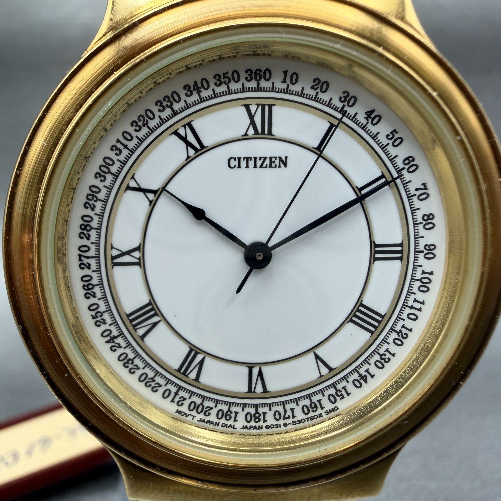 Citizen Watch Men 35mm White Dial Gold Tone Round 6031S07734 NOS PARTS Vintage2