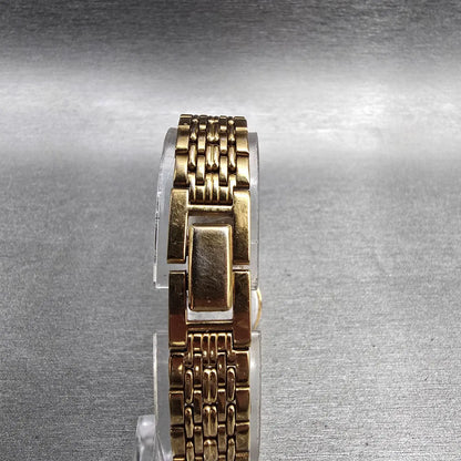 Seiko Watch Women 19mm White Dial Gold Tone Round V400-0368 New Battery7