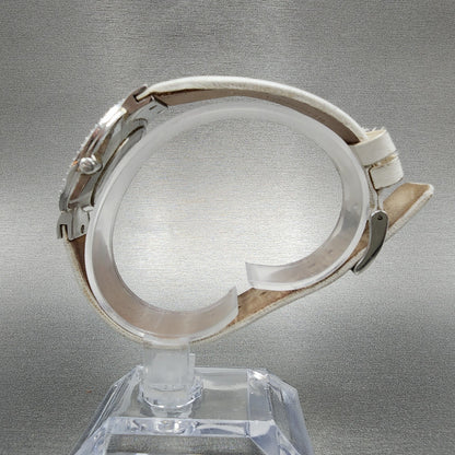Skagen Steel Watch Women 32mm MOP Dial Silver Tone Round C644LSLW1 New Battery